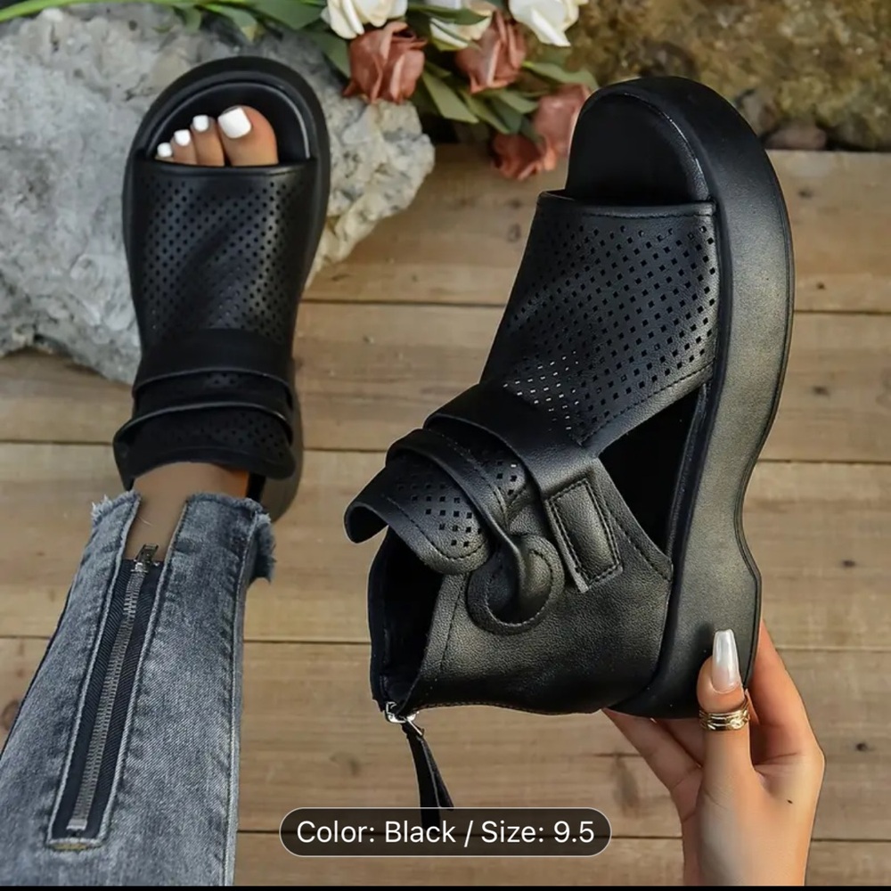 Women's Stylish Platform Sandals with Cutouts